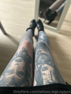 tattoos legs nylons - Thumb