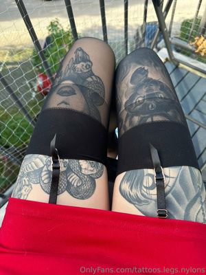 tattoos legs nylons N6