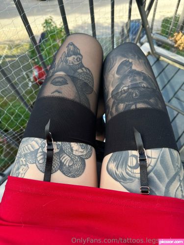 tattoos legs nylons - Image